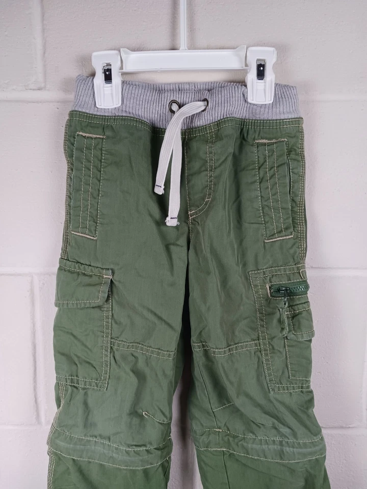 Mini Boden 男孩尺寸 4 4T Techno 拉链工装裤绿色拉绳  — 第 3/4 张图片