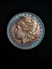 1889-O Morgan Silver Dollar Vibrant Rainbow Toned Eye Appeal
