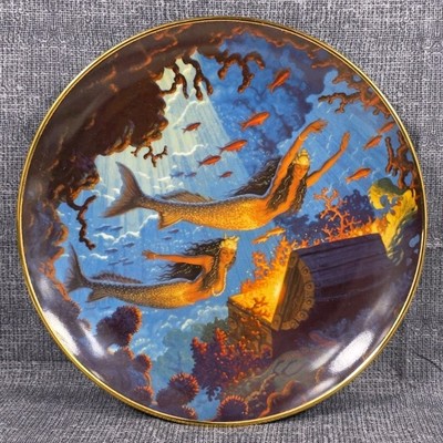 1986 Tim Hildebrandt ''Mermaid's Grotto'' Collector Plate #168 Realms of Wonder