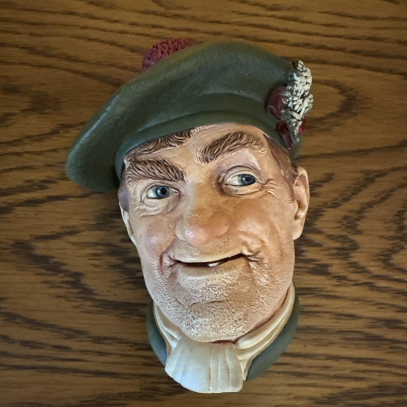 Vintage Bossons Head Jock Handpainted Chalkware  #39 1969  Great Britain MINT