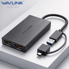 WAVLINK USB A/ C to HDMI Adapter Video Graphics Dual Monitors  for Windows Mac