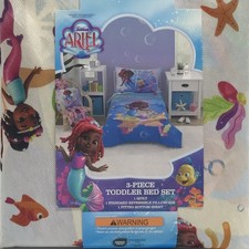 Disney Kids Toddler Bedding Set Junior Jr Ariel - The Little Mermaid, 3pc  Tote