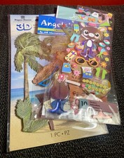 Stickers Beach Style Lot Scrapbooking Sticker Sheets Set Vacation Summer