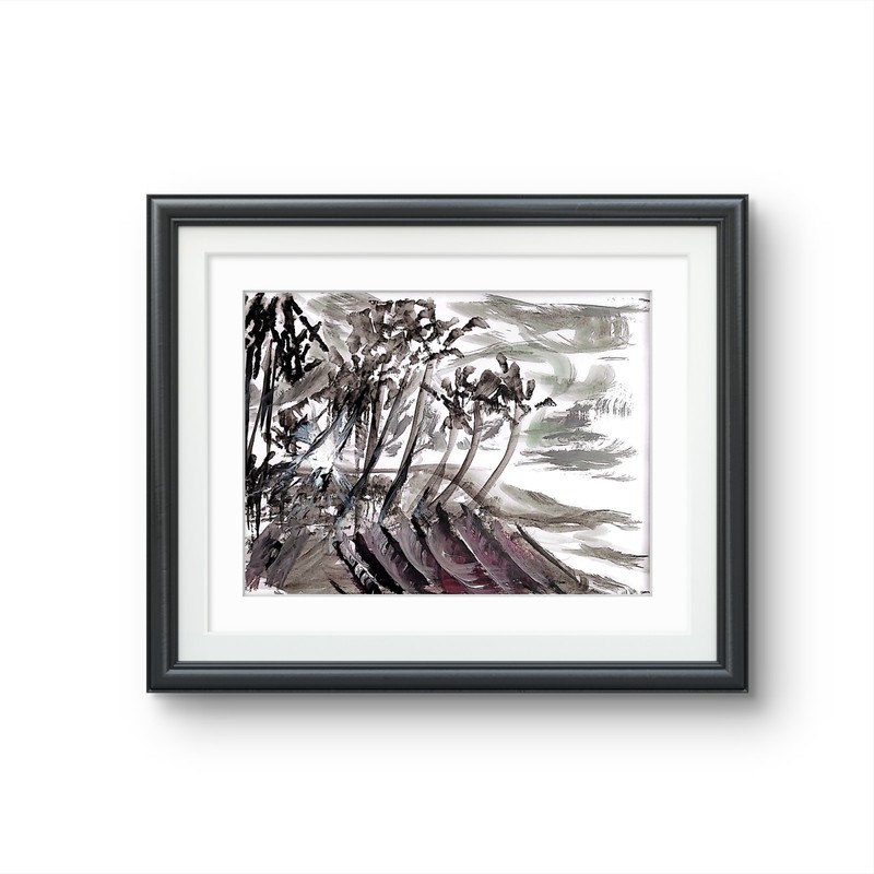 Traffic Paradise Moody 4 Contemporary Expressionist Original 11x14 