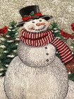 Be Merry Snowman/Cardinal Christmas/Winter Set of 4 Chenille/Tapestry Placemats — photo 4