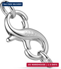 S925 Sterling Silver Double Opening Lobster Clasp, 1 Pcs Necklace Extender Clasp
