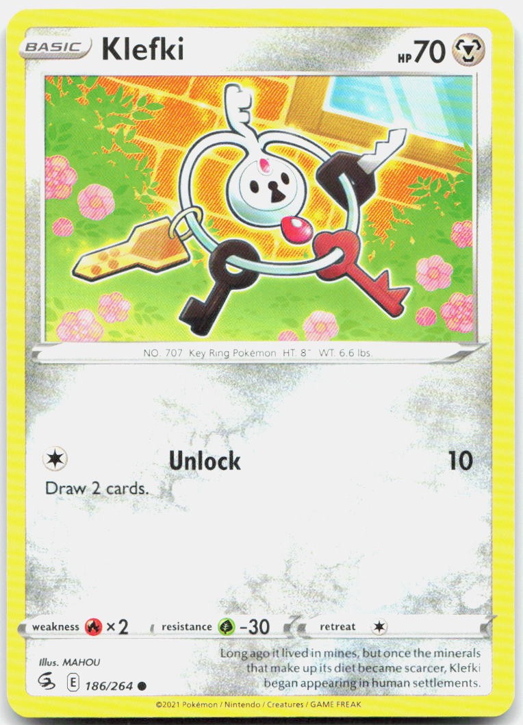 Klefki 186/264 Common Fusion Strike Pokemon Lightly Played