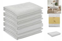 Tischdecke 5 Stk. Rund Weiß Ø 140 Cm Jacquard-Optik