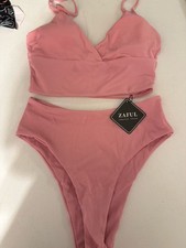 Nwt Womens Size Small Zaful Pink Bikini