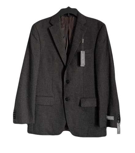 Cappotto sportivo Michael Kors uomo vestibilità classica elasticizzato check 38Reg colore marrone