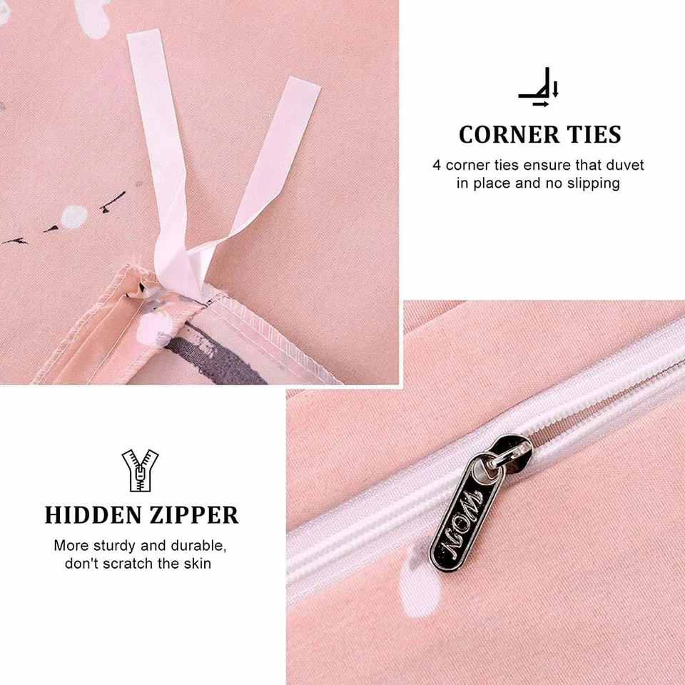 Juego de funda nórdica floral WONGS King, edredón patrón ciruela flor rosa... Foto 4 de 4