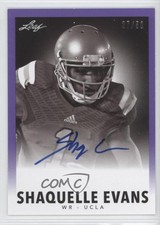 2014 Leaf Originals 1960 Design Purple 27/50 Shaquelle Evans #SE1 Auto 0b2