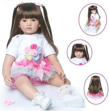 55CM Reborn Baby Puppe Lebensecht Handgefertigt Weich Silikon-Vinyl Mädchen DHL