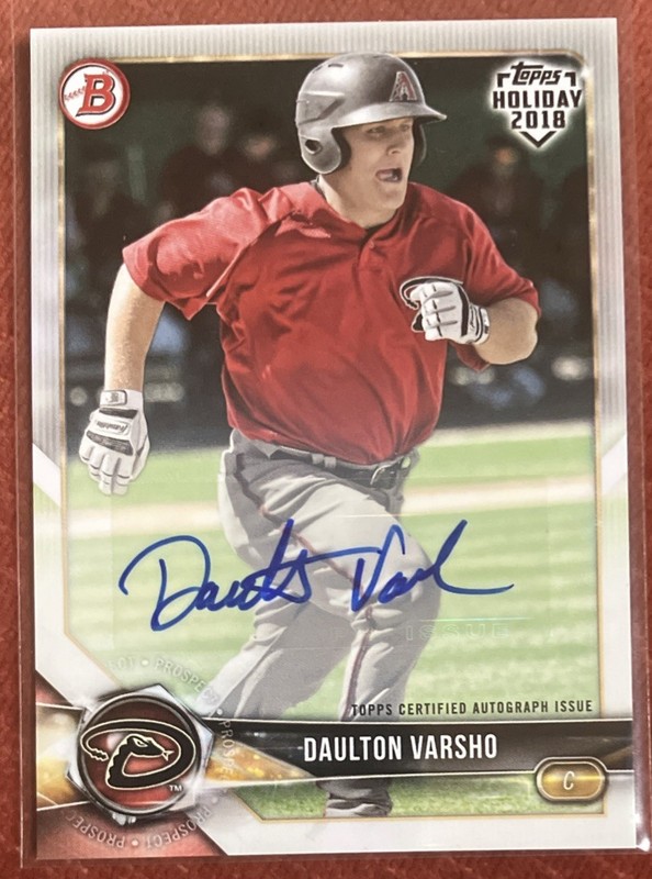 DAULTON VARSHO Auto ⚾️#95/99⚾️ 2018 Topps Holiday Autograph RC⚾️Blue Jays