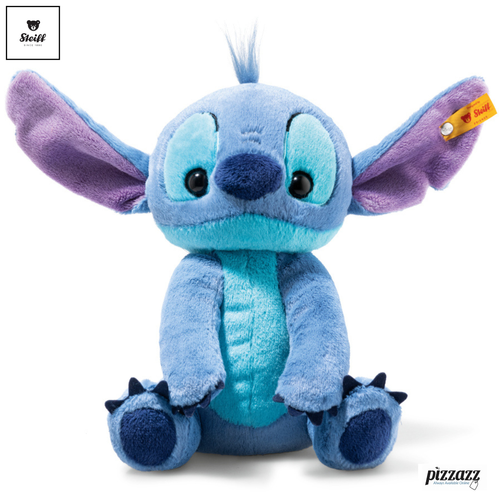 Steiff Stitch Soft Toy Official Disney Character Cuddly Soft Plush 22cm 024696