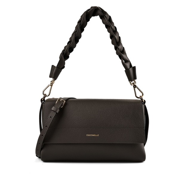 Coccinelle Boheme Schultertasche Leder 27Cm #COC-E1M50120101 (Fango-Honey)-image