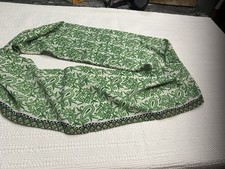 Beauty For Ashes Gorgeous Green  Black Paisley Circular Scarf 10  X 72  New