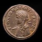 *Lucernae* Constantius II Follis PROVIDENTIAE CAESS / PTR◡ Trier 325/6 AD