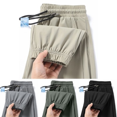 Herren Turnhose mit Kordelzug hoher Stretchstoff für Laufaktivitäten