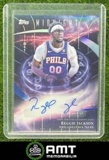 Reggie Jackson 2025-26 Topps Midnight Stroke of Auto Philadelphia 76ers #SM-RJ