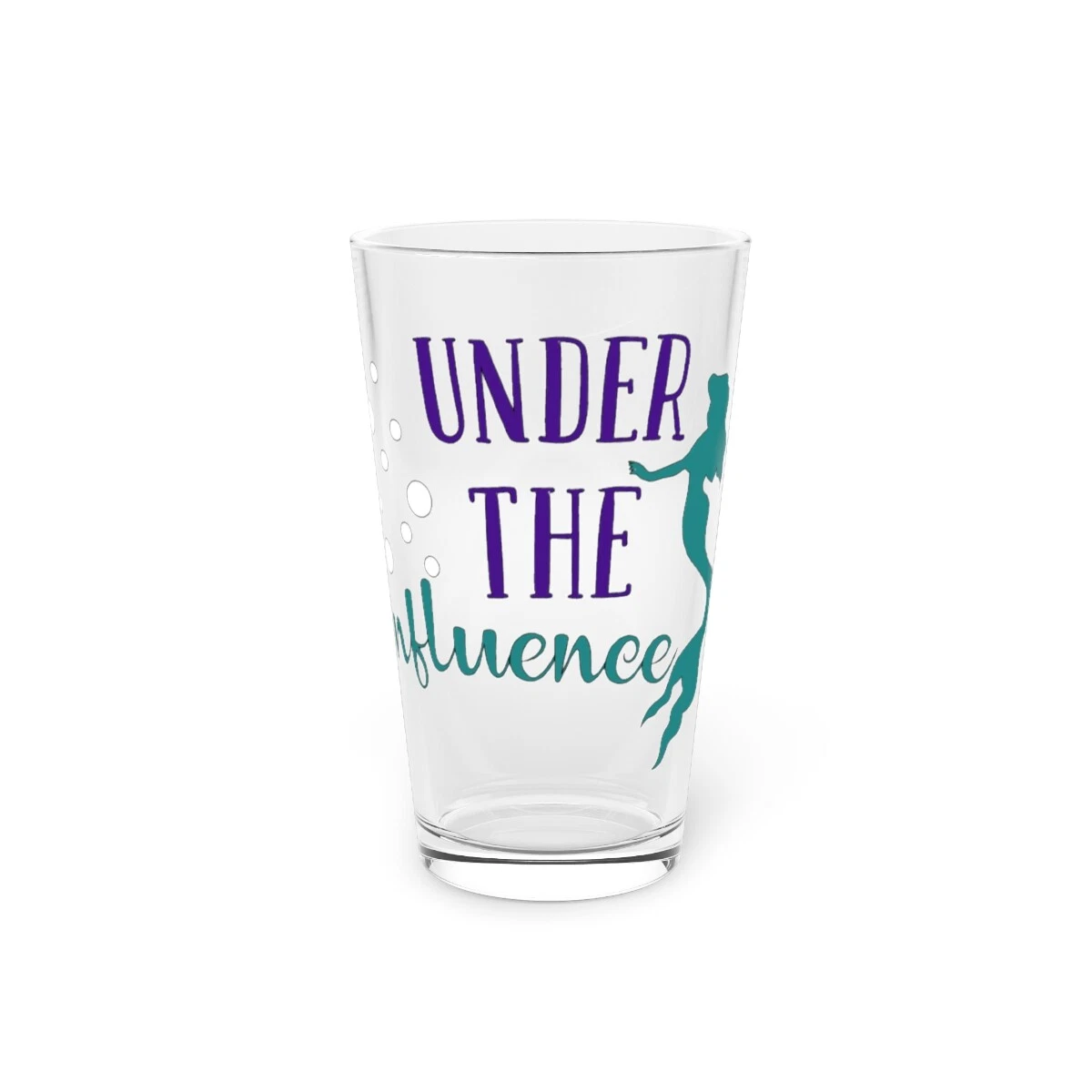 Under the Influence Disney Pint Glass 16 oz