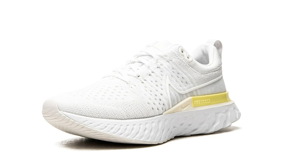 Nike React Infinity Run Flyknit 2 White Light Citron - Size 9.5