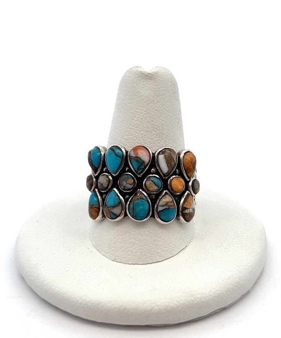 silver925×turquoise×coral skullring silver925×turquoise×coral skullring