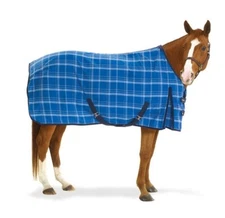 Equi-Essentials EZ-Care Light Plaid Stable Sheet - Blue, Purple, Turquoise