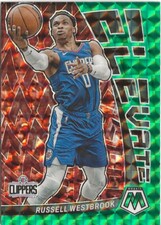 2022-23 Panini Mosaic Russell Westbrook Elevate Green Prizm SP 