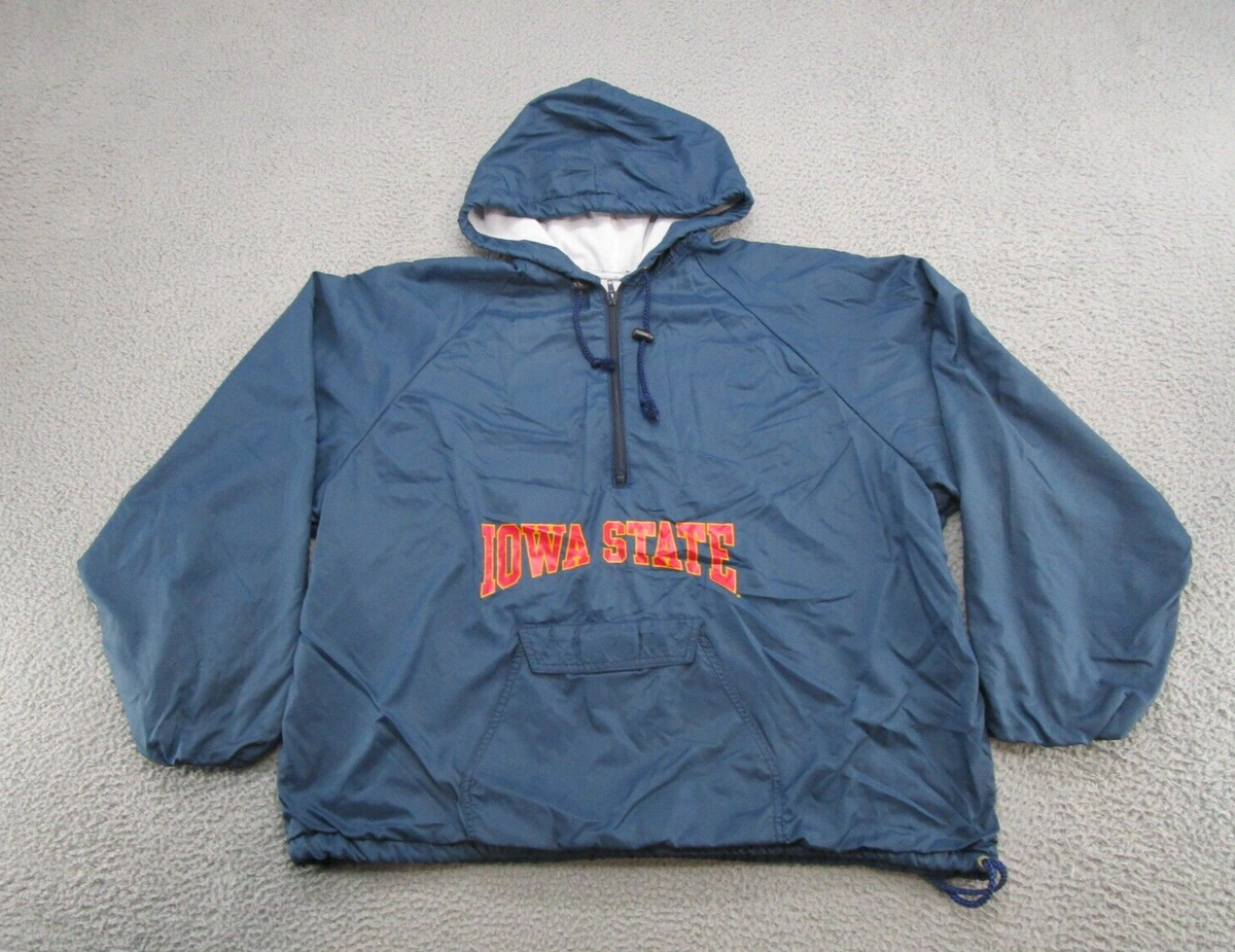Vintage Iowa State Cyclone Lined Windbreaker Jacket Hooded Size