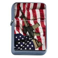 Windproof Refillable Oil Lighter 2nd Amendment D8 Gun Rights Arms Constitution