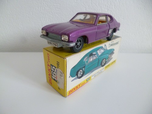 Boîte Vide Dinky Toys 165 – Ford Capri, Emballage D'origine Pour Collection