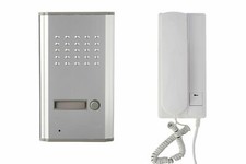 Kit Citofono Monofamiliare 1 Cornetta Apricancello Pulsantiera Esterno a 2 fili