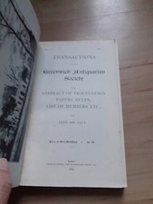 transactions of Greenwich Antiquarian Society 1910 To 1911