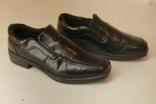 Sz 4.5 M New Deer Stags Boys Dress Shoes Black "Wise" Slip on Loafers