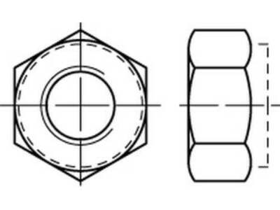 100 x Sechskantmuttern mit Klemmteil,hohe Form DIN 982 A 2 M 16 A 2 VES, CAB FAS