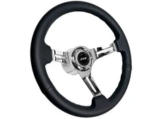 1990-2002 Chevy Camaro Z28 6 Bolt S6 Black Leather Steering Wheel Kit, White Z28