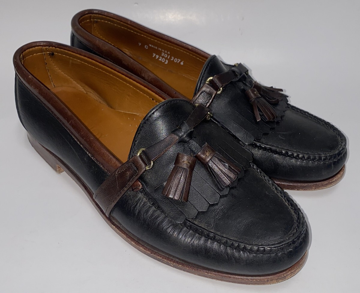 Footjoy Mens Black Leather USA Made Slip On Dress Shoes Size  display picture 1