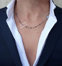 NOEMI GIOIELLI COLLANA ROSARIO UOMO/DONNA GIROCOLLO ACCIAIO CO369