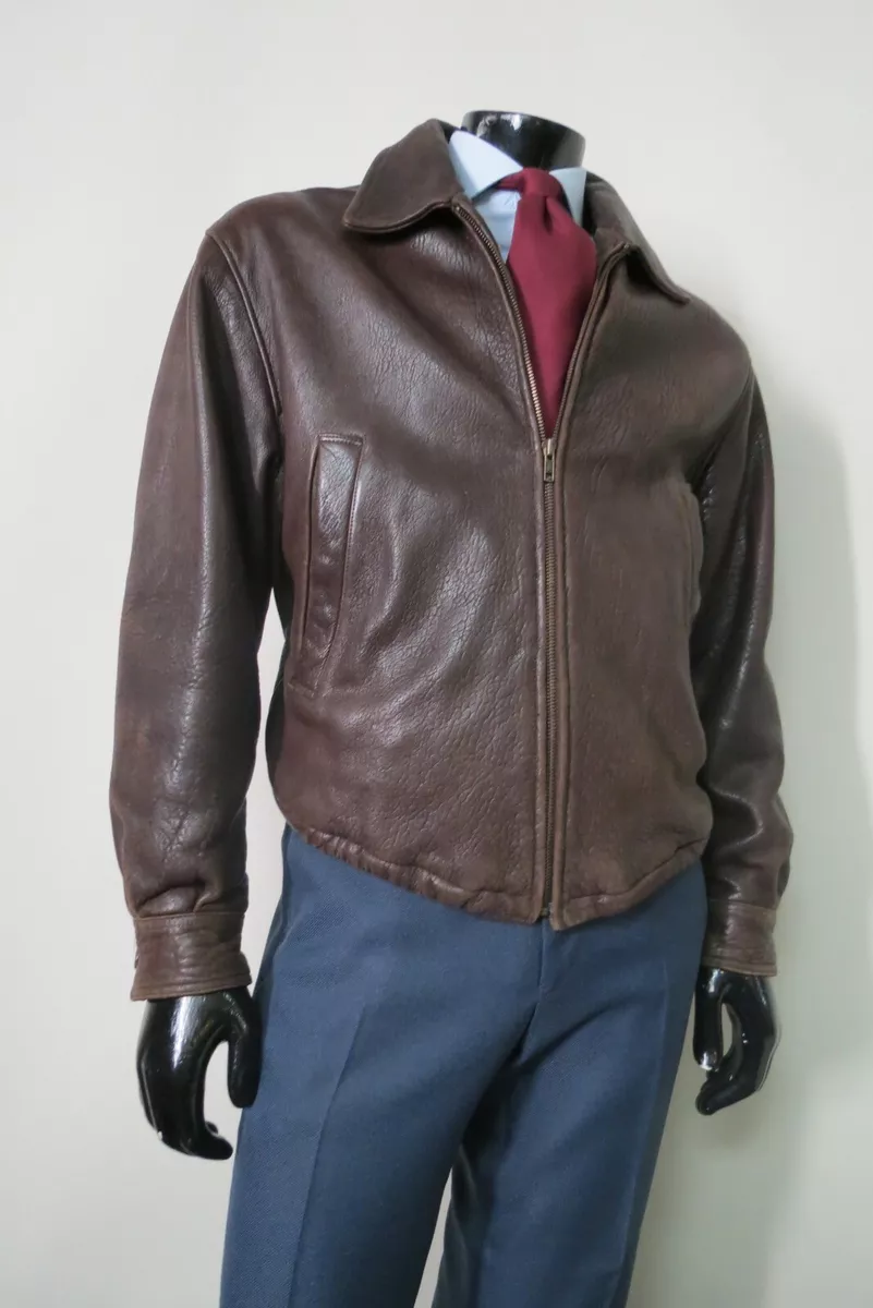 Armani italian best sale leather jacket