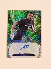 2021 Panini Spectra Neon Green Prizm /35 Tyson Campbell #281 Rookie Card Auto RC