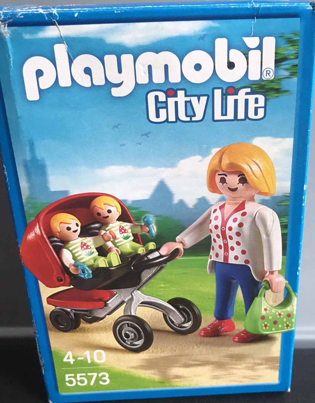 Playmobil 5573 Mother with Twin Stroller