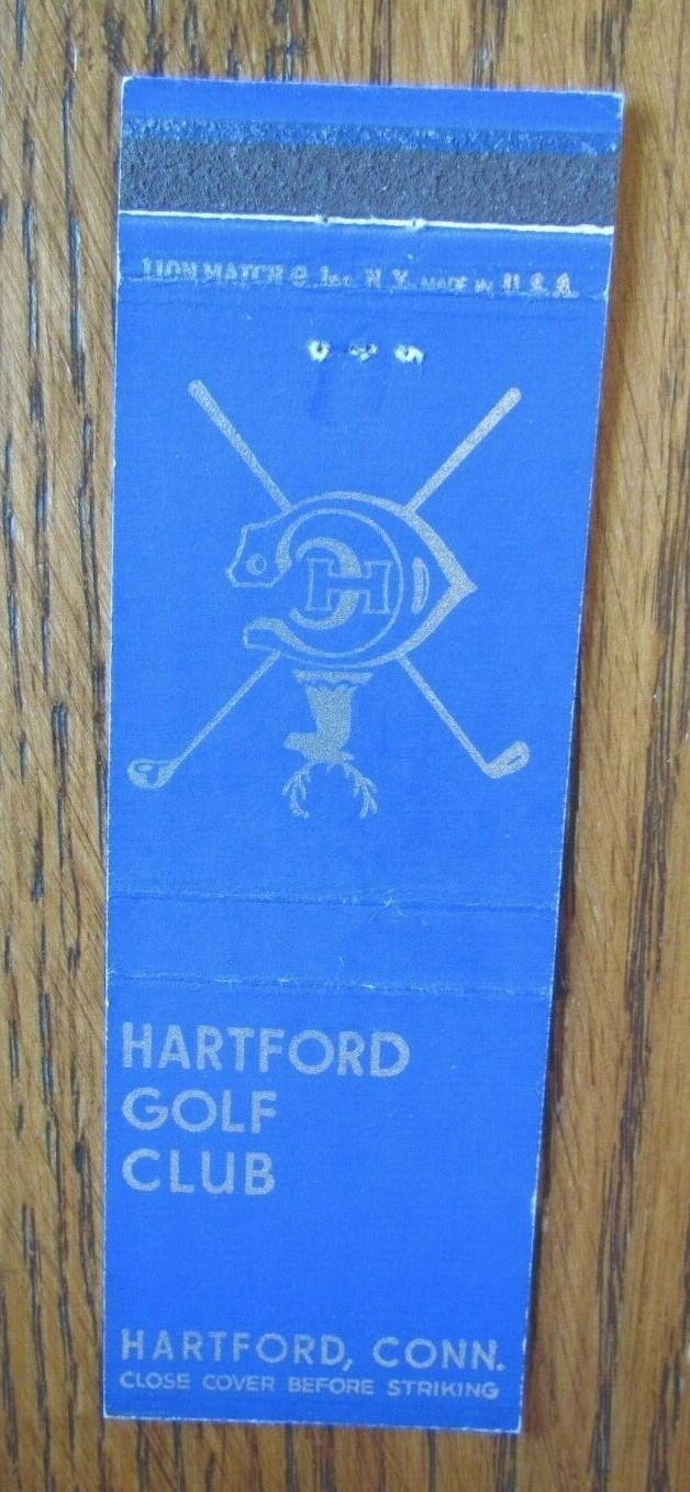 GOLF HARTFORD GOLF CLUB (CONNECTICUT) (SPORTS) (MATCHBOOK MATCHCOVER
