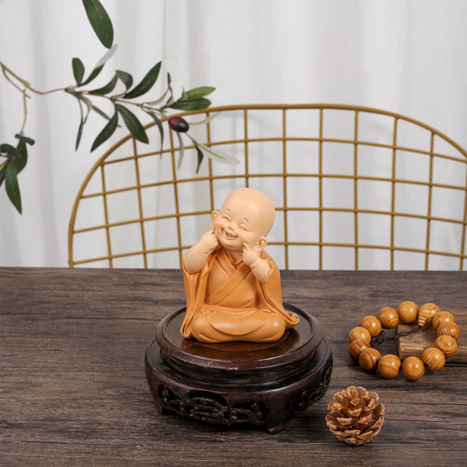 Little Monk Figurine Mini Monk Statue Cute Buddha Monk Statue Adorable