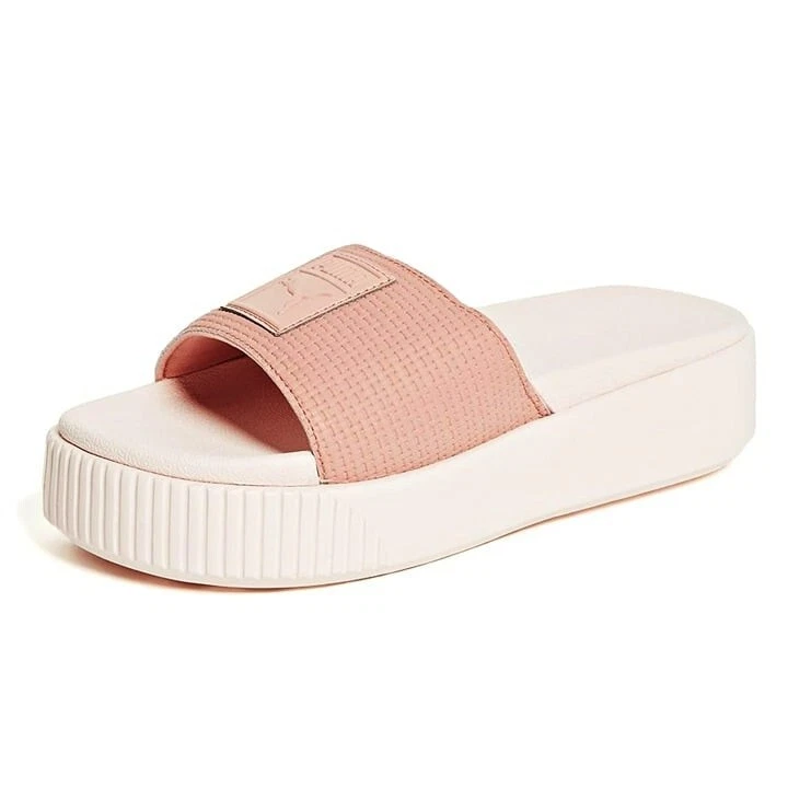 PUMA Sandali da donna grassetti rosa perla con plateau rosa perla taglia 8 5 US (prezzo al dettaglio $85)
