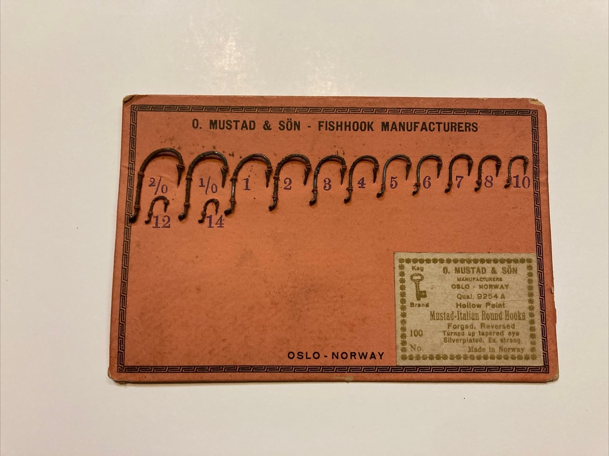 Advertising cardboard display hooks O. MUSTAD & SÖN - Oslo Norway (No