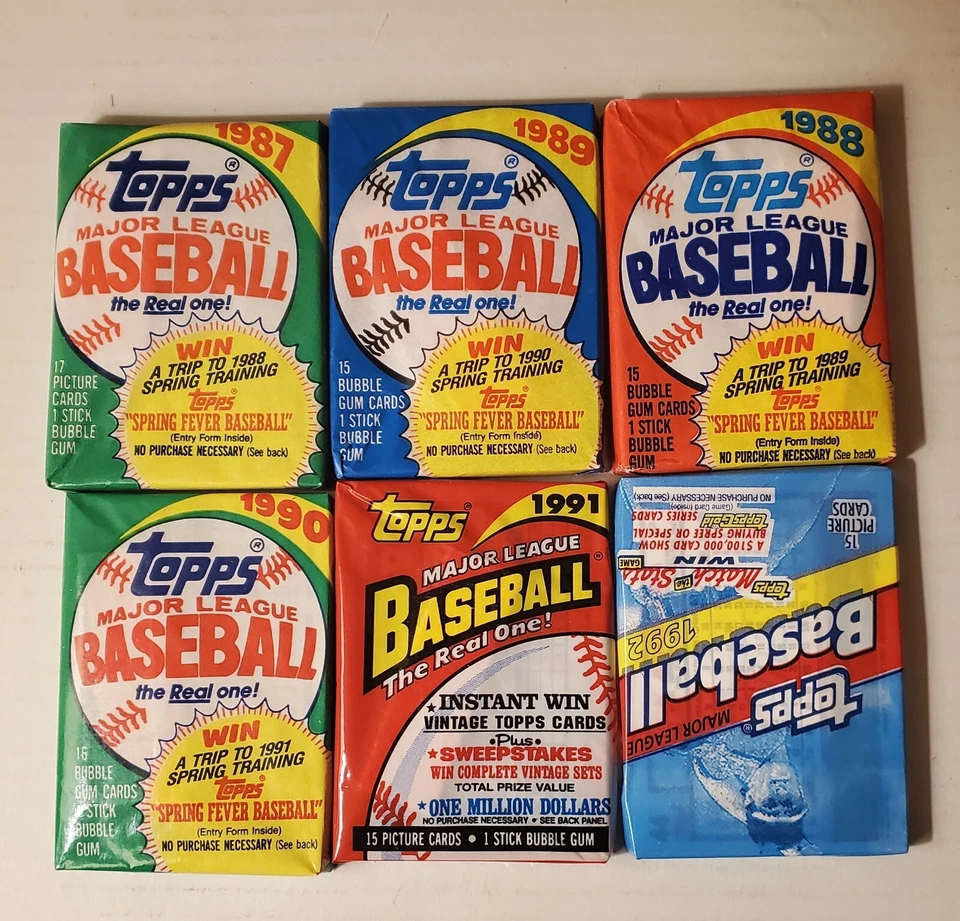 LOT OF 90+ OLD UNOPENED VINTAGE TOPPS BASEBALL CARDS IN PACKS