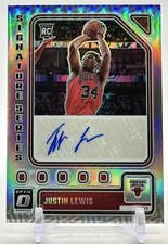 Justin Lewis 2023-24 Donruss Optic #SS-JTN Signature Series Silver Prizm RC Auto