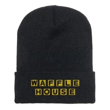 Waffle House Cuffed Beanie Cuff Men's Lady Dad Mom Winter Black Ski Cap