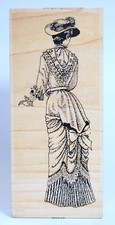 Stampington Company P2043 Lg Elizabeth Victorian Woman Lady Rubber Stamp